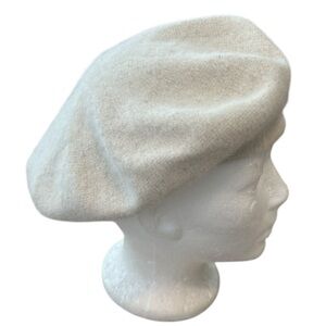 Parkhurst Off-White Lambswool & Angora Beret Women’s One Size Made in Canada